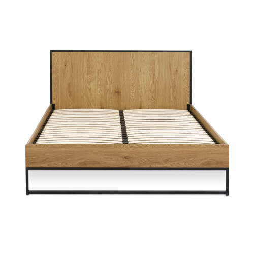 Harlow Oak/Black 135cm Double Bed Frame 2