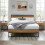 Harlow Oak/Black 150cm King Size Bed Frame 1
