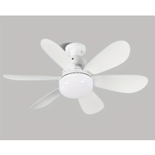 (2PACKS ROUND WHITE) 2PACKS LED Smart Ceiling Fan Lights, Multifunctional Fan Lights with Remote Control, Compatible with E26/E27