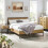 Harlow Oak/Black 150cm King Size Bed Frame 2