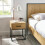 Harlow Light Oak Effect 1 Drawer Bedside Table 4