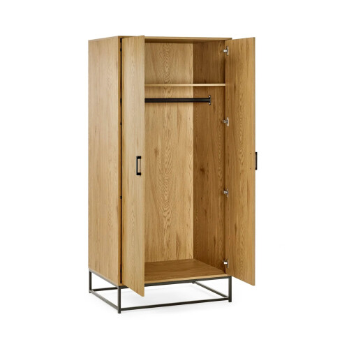Harlow Light Oak Effect 2 Door Wardrobe 1