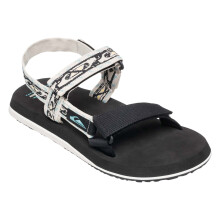 (12 UK, Black/White) Quiksilver Mens Monkey Caged Flip Flops