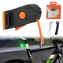 (Yellow light) Feu arrière LED pour vélo, rechargeable par USB, étanche IP65 pour une sécurité optimale à vélo la nuit.