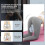 (Grey) Adjustable Thigh Trainer with Spring for Leg and Hip Exercise, PP TPE Material, Compact for Home Use 3