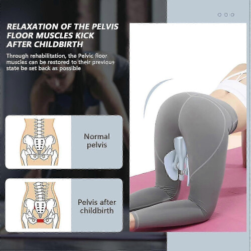 (Grey) Adjustable Thigh Trainer with Spring for Leg and Hip Exercise, PP TPE Material, Compact for Home Use 2