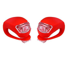 (red) Ensemble de 2 paires de lumières LED pour vélo, haute luminosité, étanches, pour une sécurité optimale lors des sorties nocturnes.