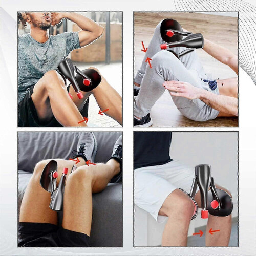 (Black red) Adjustable Thigh Trainer with Spring for Leg and Hip Exercise, PP TPE Material, Compact for Home Use 2