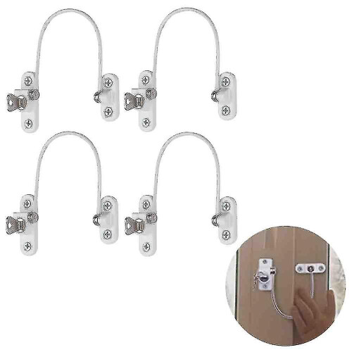 (Black) Window Restrictor Lock 4 Pack, Child Safety Cable for Sliding Doors and Windows 2
