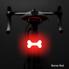 (B491) Luz LED de Bicicleta Coração Recarregável USB 5 Modos Segurança Noturna