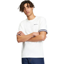 (XL, Snow White) Ben Sherman Mens Pique Tipped Short Sleeve T-Shirt