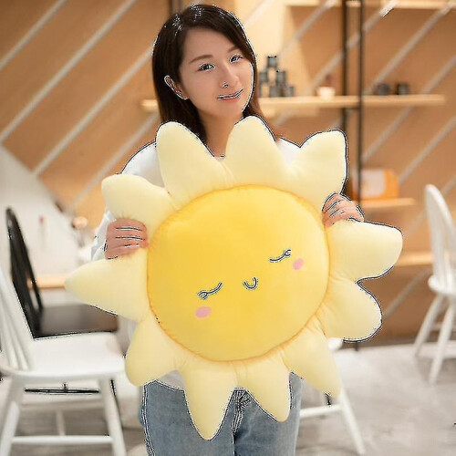 (Sun, 45cm) Almofada Sol e Nuvens Tecido Elástico Ajustável para Cadeira ou Carro 1