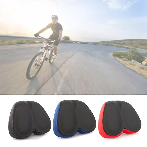 (Blue) Bicycle Saddle Compatible with Most Bikes, Soft, Shock-Absorbing, Ergonomic Design 1