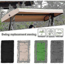 (grey) Telo di ricambio per altalene da giardino, impermeabile e resistente ai raggi UV, per la protezione dei mobili da esterno del patio.