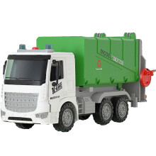 (Sanitation Truck) Lasten rakennusajoneuvolelu 1-osainen inertiavoimalla toimiva ABS-muovisimulaatiomalliauto taaperoille