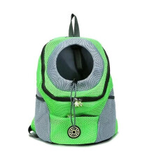 (Green, M) Mochila para perros disponible en tallas S/M/L con paneles de malla y base rígida extraíble para todas las estaciones.