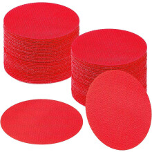 (Red, 100mm 4 inches) Lot de 30 Marqueurs de Sol Antidérapants en Nylon pour Salle de Classe, Maternelle et Maison, 5 Pouces