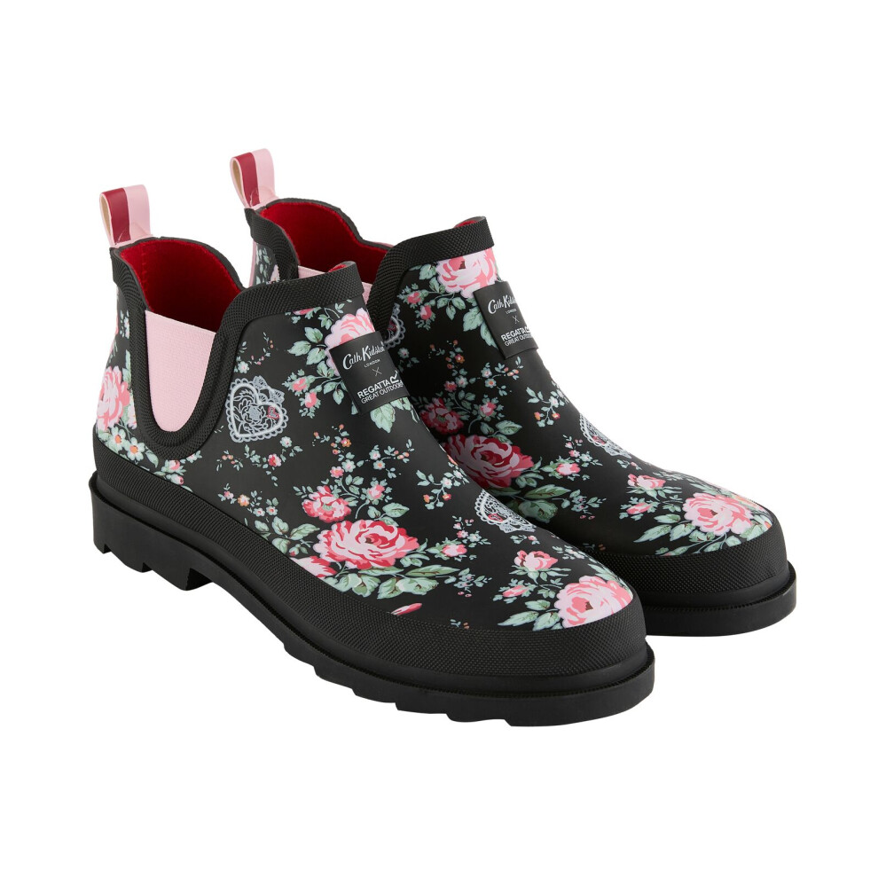 Regatta (8 Uk, Black Hackney Rose) Womens Cath Kidston Low Ankle Wellies