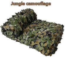 (Jungle camouflage, 3x3m) Rete mimetica in tessuto Oxford 210D con bordo rinforzato e passanti per gazebo da giardino, birdwatching e fotografia.
