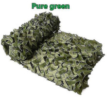 (Pure green, 3x7m) Rete mimetica in tessuto Oxford 210D con bordo rinforzato e passanti per gazebo da giardino, birdwatching e fotografia.