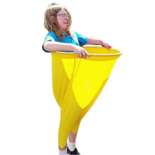 (Yellow) Juego de jardín "Pantalones de abuela" con pelota para fiestas al aire libre, actividades de trabajo en equipo y reuniones familiares.