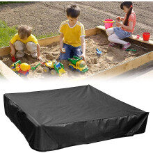 (200cm x 200cm) Sandkastenabdeckung mit Kordelzügen, wasserdichte und staubdichte Oxford-Plane für den Außenbereich