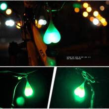 (Green) Luz Traseira para Bicicleta Silicone à Prova de Água LED com Controlo por Pressão