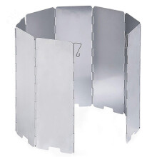 (8PCS) Pare-vent pliable pour réchaud, panneaux en alliage d'aluminium 8/10, protection contre le vent pour la cuisson en extérieur