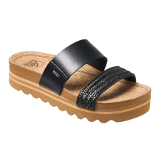 (UK 6, Black Braid) Reef Womens Cushion Vista Hi Summer Holiday Sliders Slides Sandals