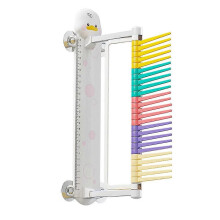 (White) Children's High Jump Toy Adjustable Height for Coordination Balance Training Kids Fitness and Measurement Game