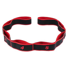 (Red) Banda elástica con elasticidad digital, material de poliéster y algodón para entrenamiento de resistencia.