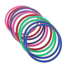(12 cm inner diameter) Juego de lanzamiento de aros, set de 10 piezas, juego de jardín seguro de plástico para niños y adultos.