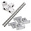 Horizontal 8mm Dia Linear Motion  Bearing Slide Bushing 200mm Linear Shaft Optical Axis with Rod Rail Support Set 6