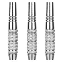 (Silver) Set di 3 freccette in rame con corpo in argento, nero e oro per un gioco di precisione.