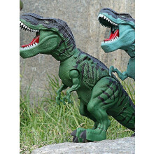 (green) Elektrická chodiaca hračka T-Rex s projektorovými svetlami, realistickým revom a kladením vajec