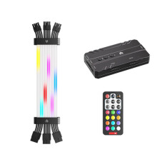 3X8Pin ARGB Card Power Supply Cable RGB Power Extension Cable RGB PSU Cable for 30XX 40XX Cards Black