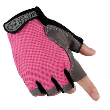 (Pink, S) Luvas de Ciclismo Meia Luva, Tecido Mesh Respirável Antiderrapante para Esportes