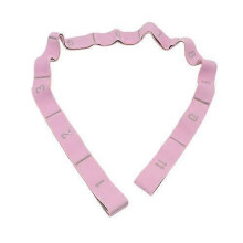 (pink) Rekbanden met aparte lussen, 3,8 x 135 cm (1,5 x 53 inch) elastische hamstringstrekker voor yoga, pilates, ballet, crossfit en fysiotherapie.