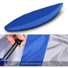 (Blue, 5.6-6m) Kayak Cover, Waterproof Sunscreen Outdoor Storage Canoe Cover, 210D Silver Coated Oxford Cloth, Multiple Sizes Available, Grey