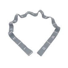 (grey) Rekbanden met aparte lussen, 3,8 x 135 cm (1,5 x 53 inch) elastische hamstringstrekker voor yoga, pilates, ballet, crossfit en fysiotherapie.