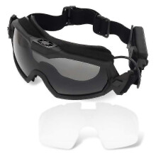 (Black) Lunettes de protection FMA Airsoft Regulator avec ventilateur, protection oculaire tactique anti-buée pour paintball