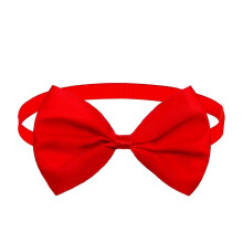 (Red) Pet Bow-knot Collar, Adjustable, Super Soft Polyester, Wear Resistant, Lightweight, No Odor, for Cats Small Dogs Small Pets