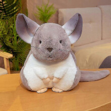 (grey, 25cm) Pelúcia Hamster Algodão Macio, 25cm 35cm 55cm, Rosa Cinza Preto, Enchimento Algodão PP, Certificação CE