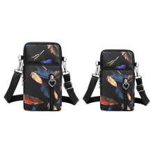 (style329) Paquete de 2 bolsos para teléfono, carteras, bandoleras y bolsos de mano ligeros de nailon.