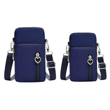 (style318) Paquete de 2 bolsos para teléfono, carteras, bandoleras y bolsos de mano ligeros de nailon.