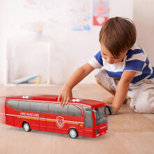 (black police car bus) Voiture jouet à friction avec portes ouvrantes, modèle Police, Pompiers et Bus scolaire, effets lumineux et sonores, en ABS.