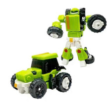 (Light Green) Transformujúca sa robotická hračka 15 cm ABS lietadlo, cisterna, traktor, model vozidla