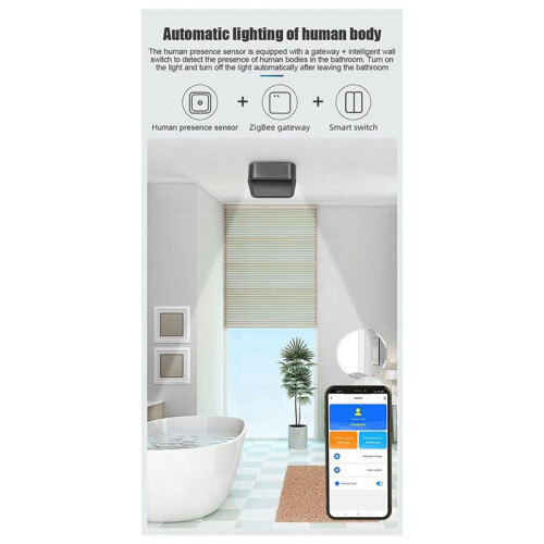 Zigbee Tuya Mänsklig Närvarosensor 24G Millimeter Wave  Human Static Motion Sensing  Life APP 2