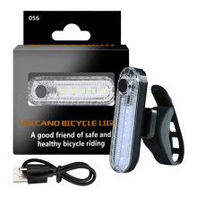 (White, Tetrapak) Wiederaufladbares USB-Fahrradrücklicht, 4 Modi, COB-LED, wasserfest, Rücklicht für Mountainbikes