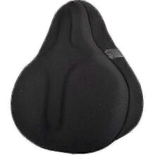 (27.5*26*3.5cm) Housse de selle de vélo d'appartement large et rembourrée, respirante et antidérapante, noire, disponible en deux tailles.